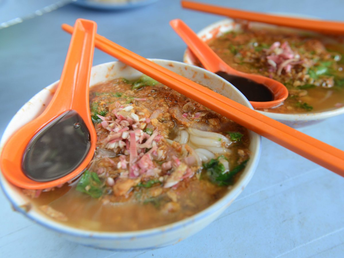 Súp Penang assam laksa ở Penang, Malaysia